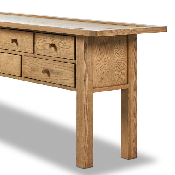 Millbrook Console Table - Natural Light Oak Veneer