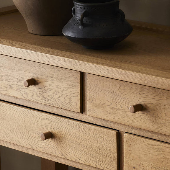Millbrook Console Table - Natural Light Oak Veneer