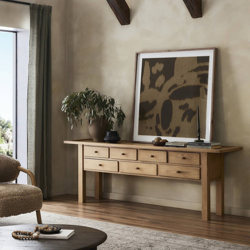 Millbrook Console Table - Natural Light Oak Veneer
