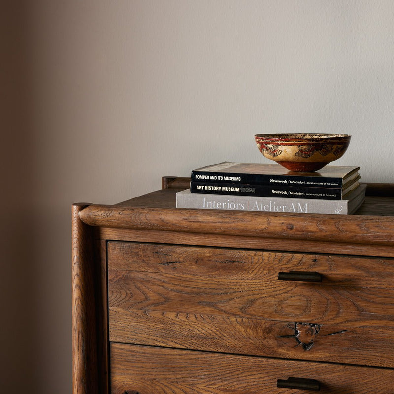 Glenview 6 Drawer Dresser - Weathered Oak