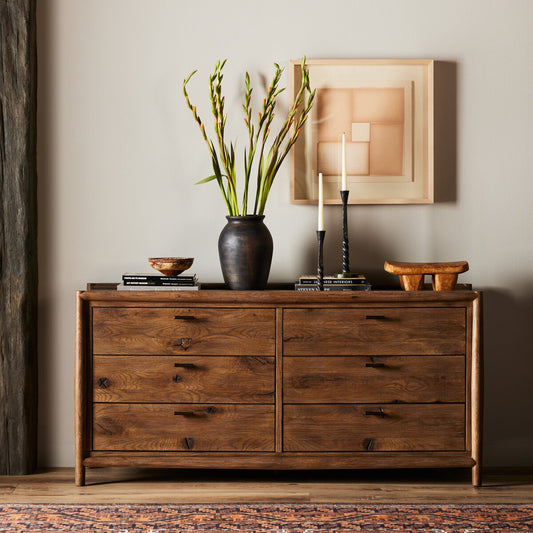 Glenview 6 Drawer Dresser - Weathered Oak