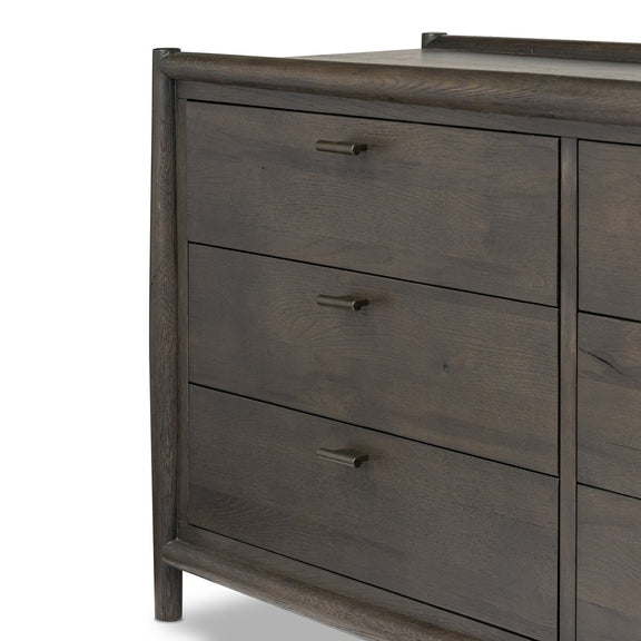 Glenview 6 Drawer Dresser - Smoked Black Oak