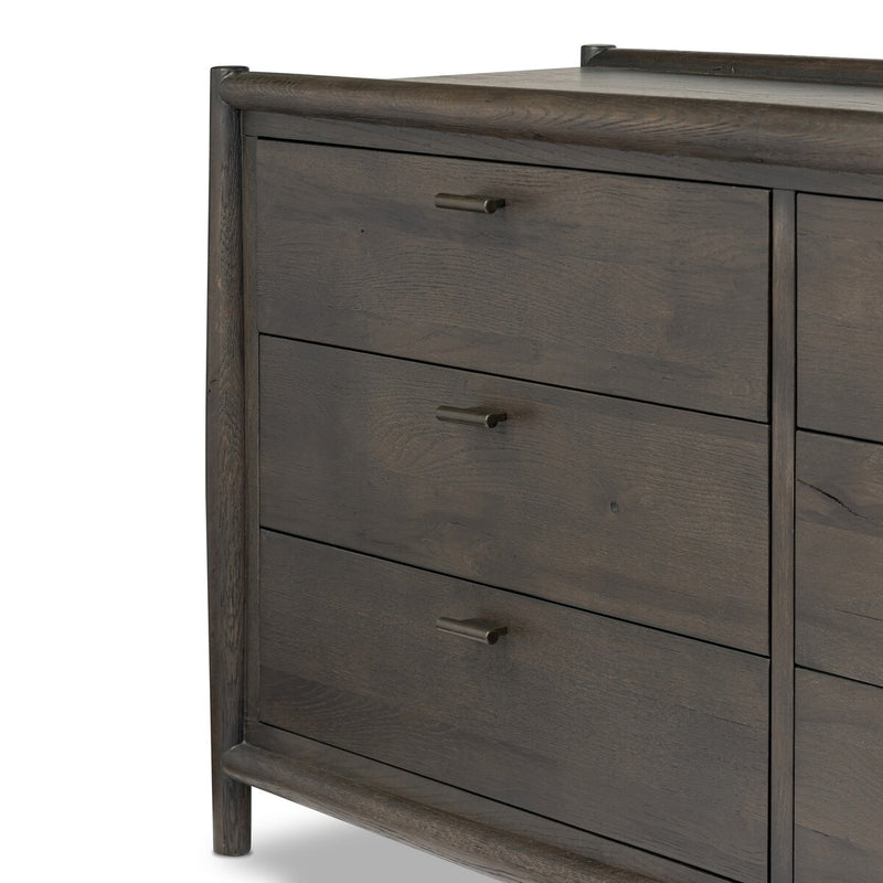 Glenview 6 Drawer Dresser - Smoked Black Oak