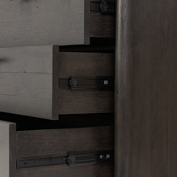 Glenview 6 Drawer Dresser - Smoked Black Oak