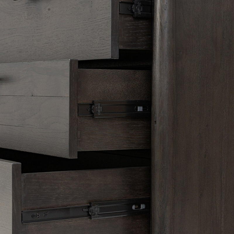 Glenview 6 Drawer Dresser - Smoked Black Oak