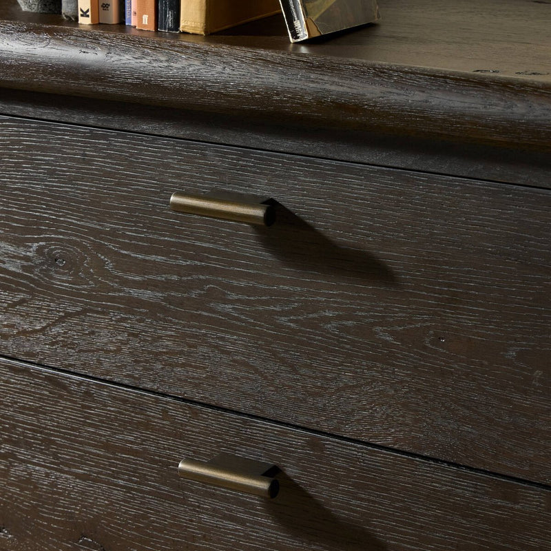 Glenview 6 Drawer Dresser - Smoked Black Oak
