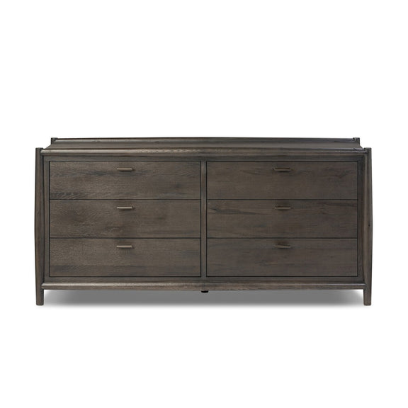 Glenview 6 Drawer Dresser - Smoked Black Oak