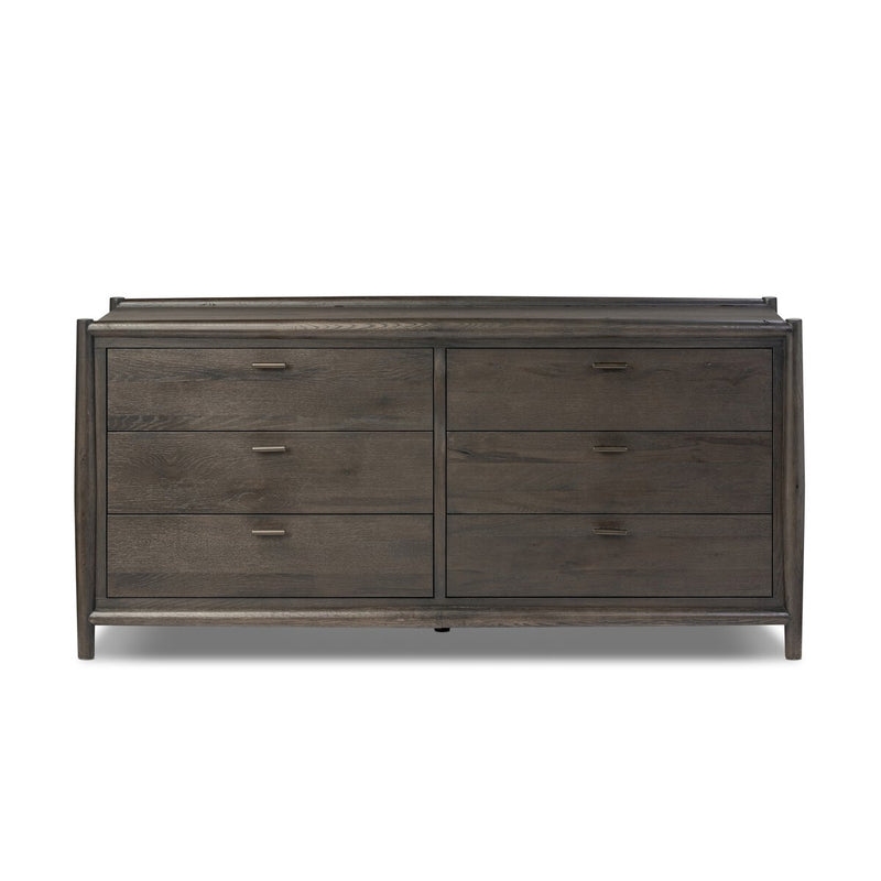 Glenview 6 Drawer Dresser - Smoked Black Oak