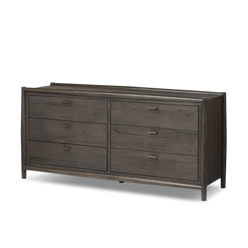 Glenview 6 Drawer Dresser - Smoked Black Oak
