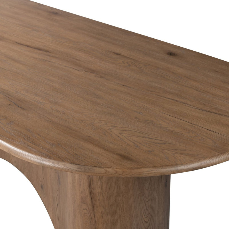 Olexey Oval Dining Table - Rubbed Light Oak