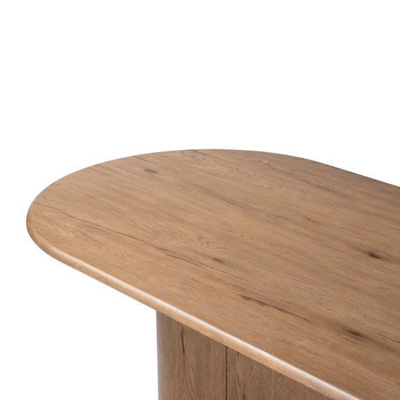 Olexey Oval Dining Table - Rubbed Light Oak