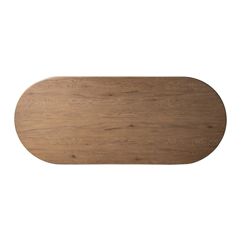 Olexey Oval Dining Table - Rubbed Light Oak