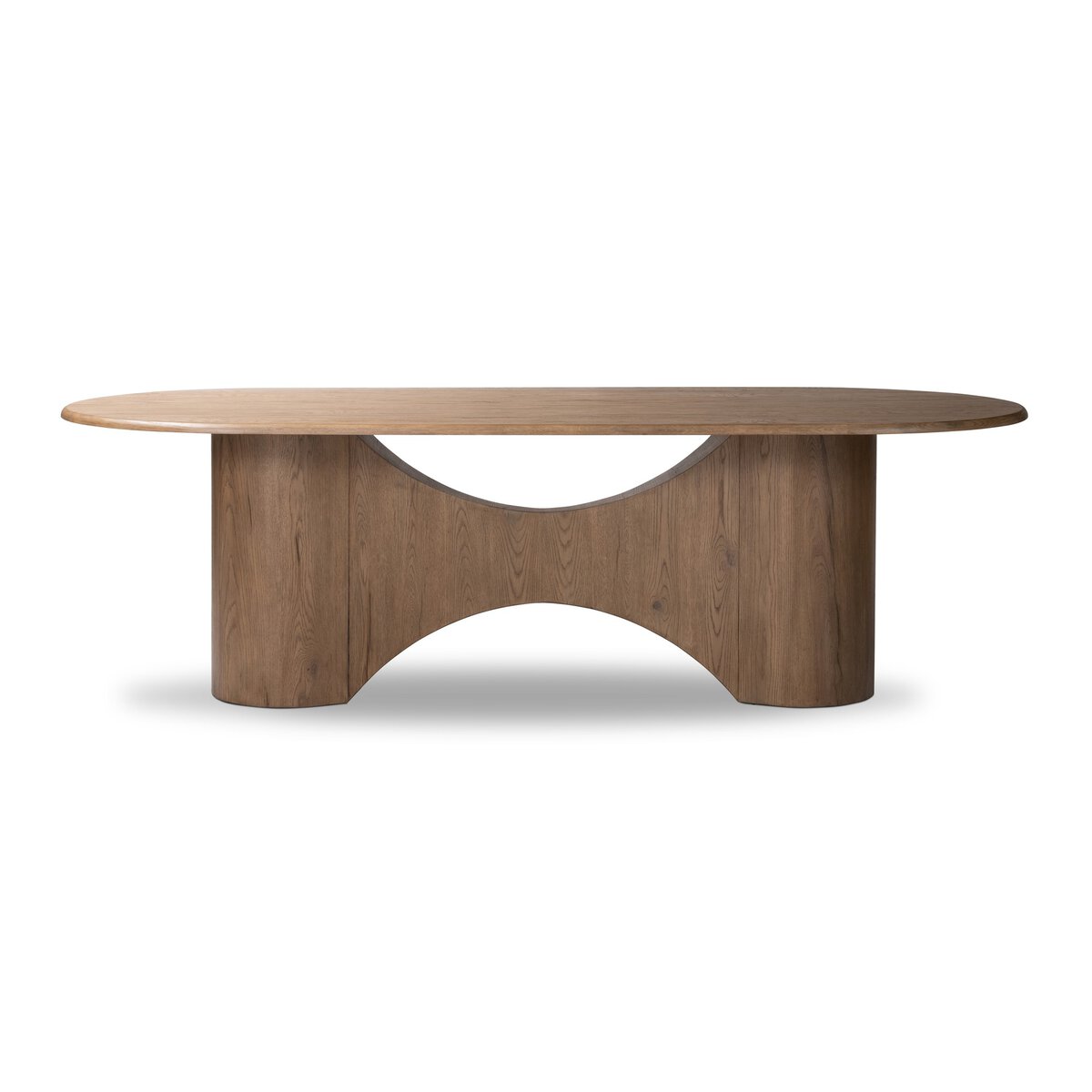Olexey Oval Dining Table - Rubbed Light Oak