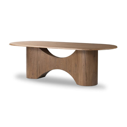 Olexey Oval Dining Table - Rubbed Light Oak