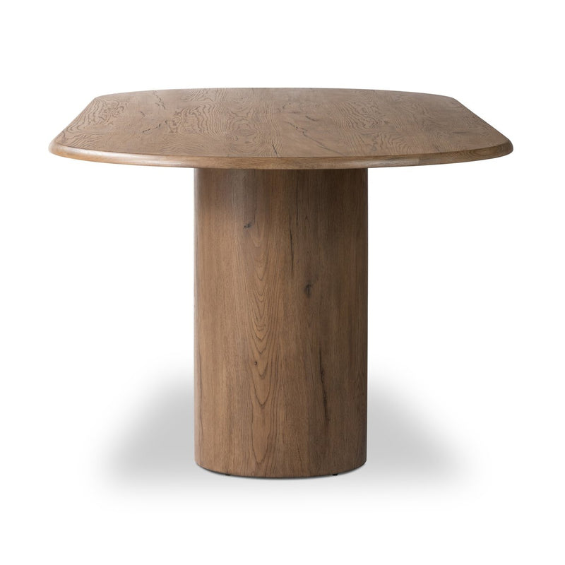 Olexey Oval Dining Table - Rubbed Light Oak