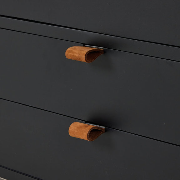 Trey Bar Cabinet - Black Wash Poplar
