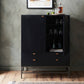 Trey Bar Cabinet - Black Wash Poplar