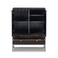 Trey Bar Cabinet - Black Wash Poplar
