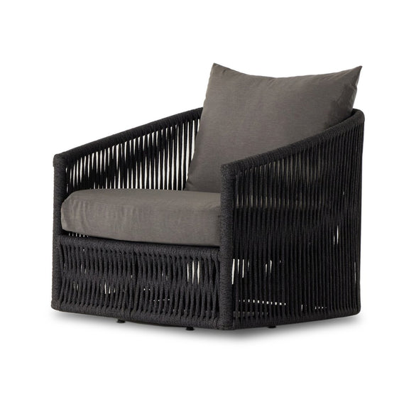 Porto Outdoor Swivel Chair - Venao Charcoal