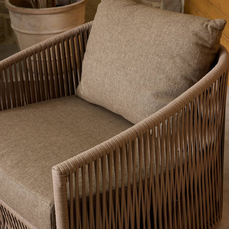 Porto Outdoor Swivel Chair - Ellor Brown