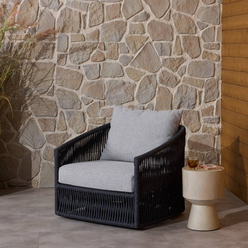 Porto Outdoor Swivel Chair - Alessi Slate