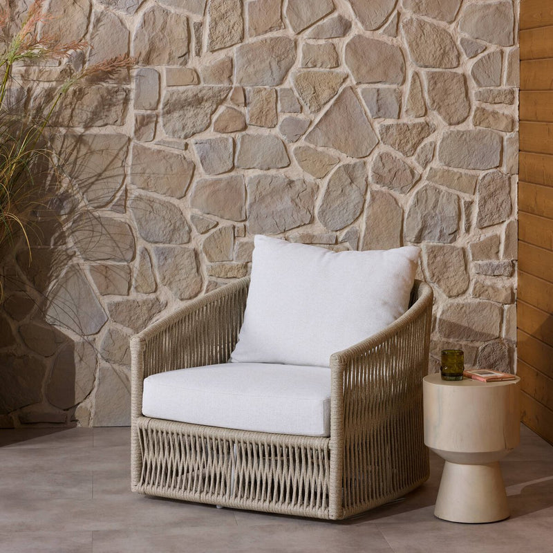 Porto Outdoor Swivel Chair - Alessi Linen
