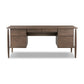 Markia Executive Desk - Aged Oak Veneer