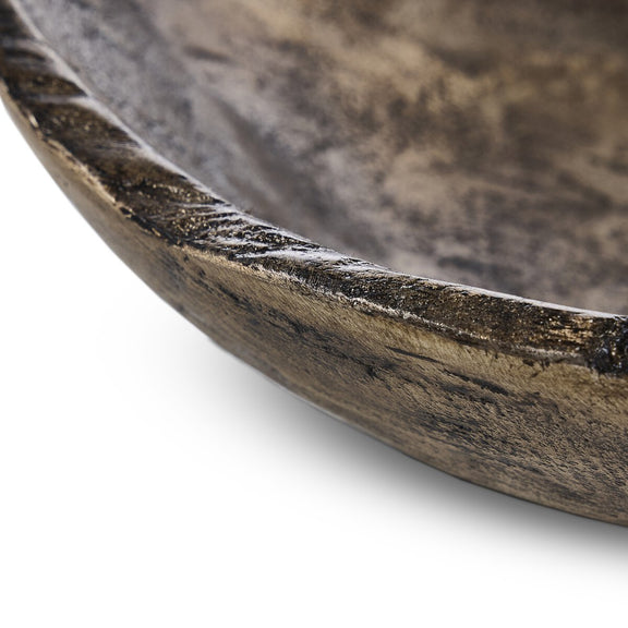 Jagen Outdoor Bowl - Rustic Cast Aluminum
