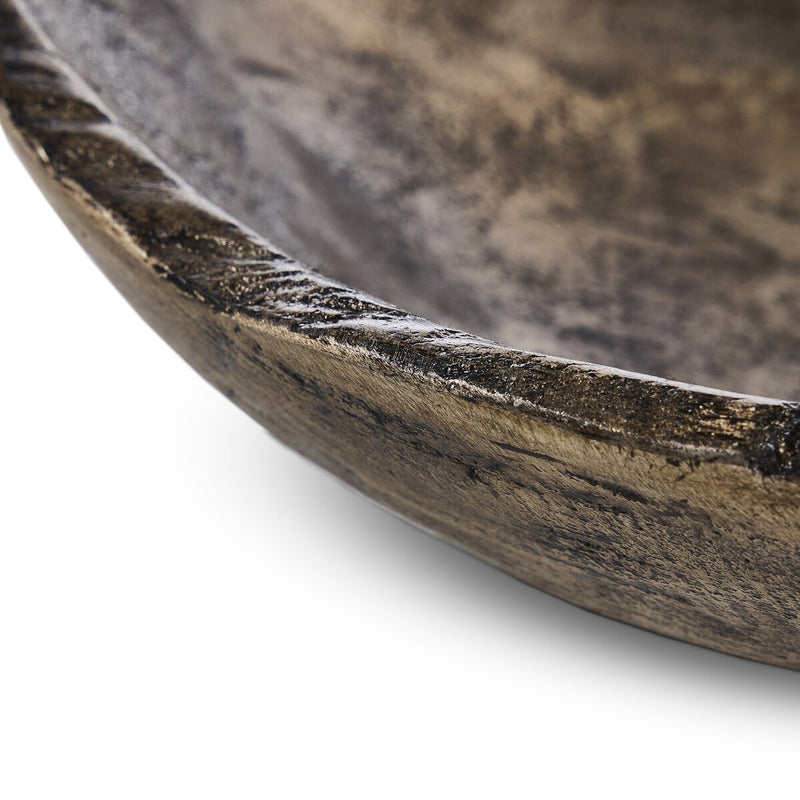 Jagen Outdoor Bowl - Rustic Cast Aluminum