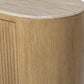Giovani Media Console - Natural Light Oak Veneer