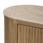 Giovani Media Console - Natural Light Oak Veneer