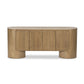 Giovani Media Console - Natural Light Oak Veneer
