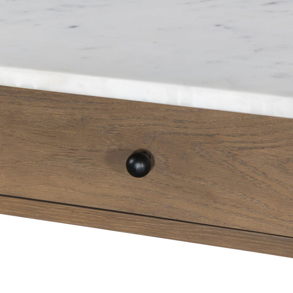 Dothan Kitchen Island - White Marble