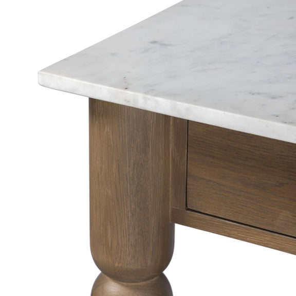 Dothan Kitchen Island - White Marble