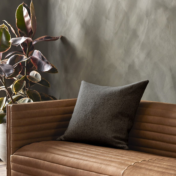 Stonewash Linen Pillow - Hasselt Ebony