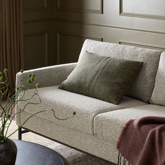 Stonewash Linen Pillow - Hasselt Olive Green