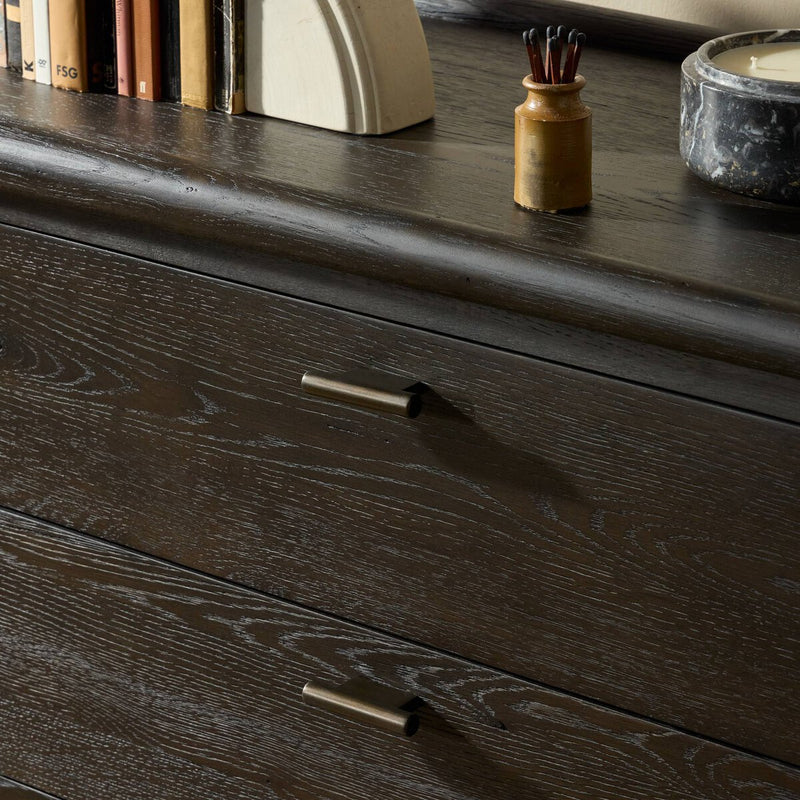 Glenview 9 Drawer Dresser - Smoked Black Oak