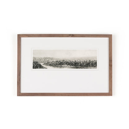 Hill Country Study II  by Aileen Fitzgerald - Rustic Walnut