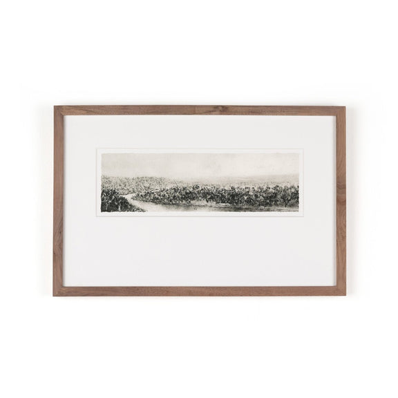 Hill Country Study II  by Aileen Fitzgerald - Rustic Walnut