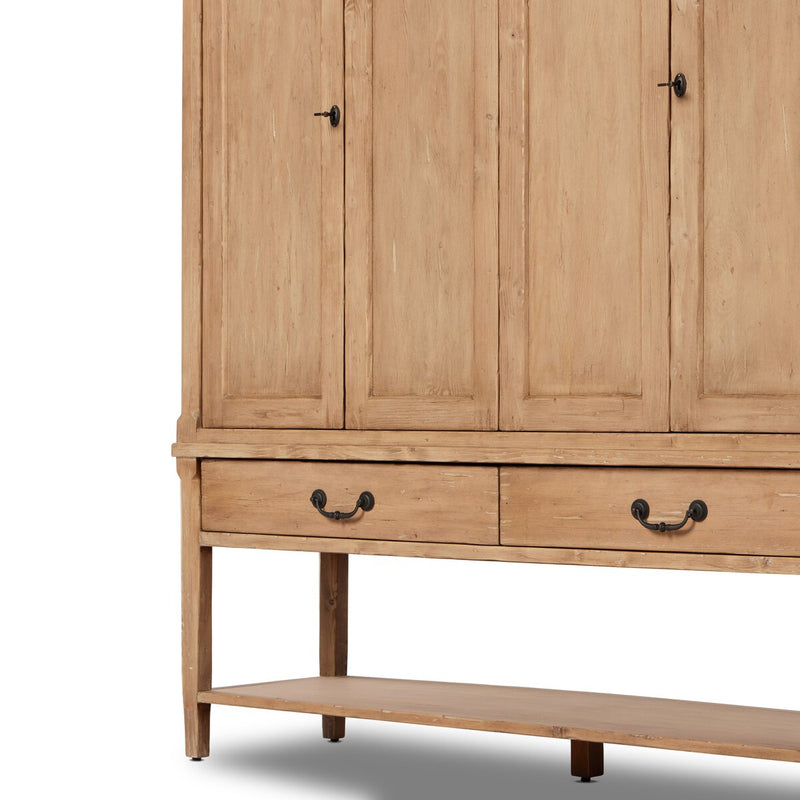 Brimley Wide Cabinet - Aged Light Pine