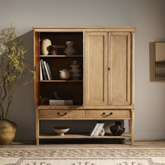 Brimley Wide Cabinet - Aged Light Pine