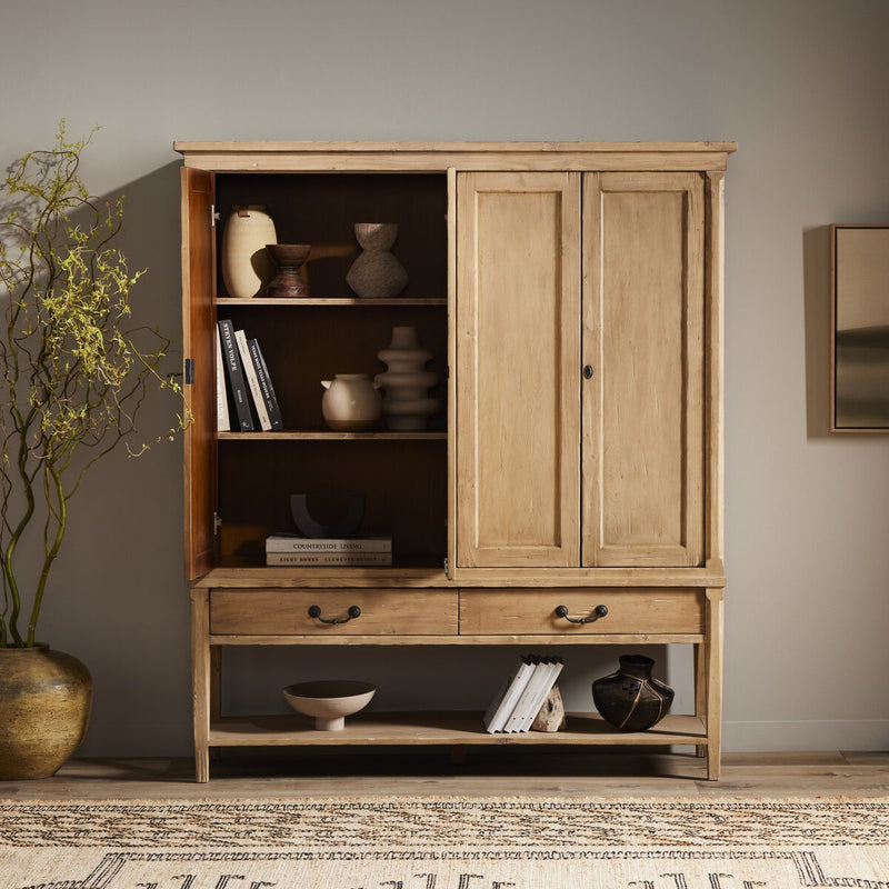 Brimley Wide Cabinet - Aged Light Pine