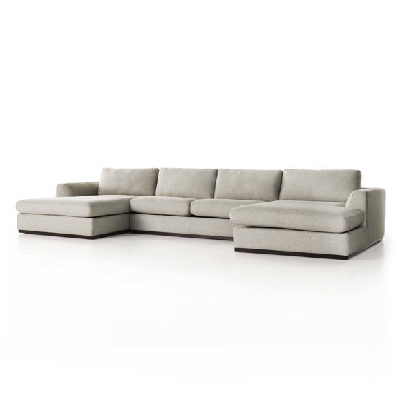 Colt 3-Piece U Sectional - Aldred Silver