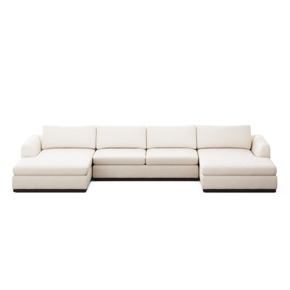 Colt 3-Piece U Sectional - Crypton Nomad Marshmallow