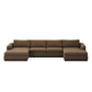 Colt 3-Piece U Sectional - Crypton Nomad Mushroom