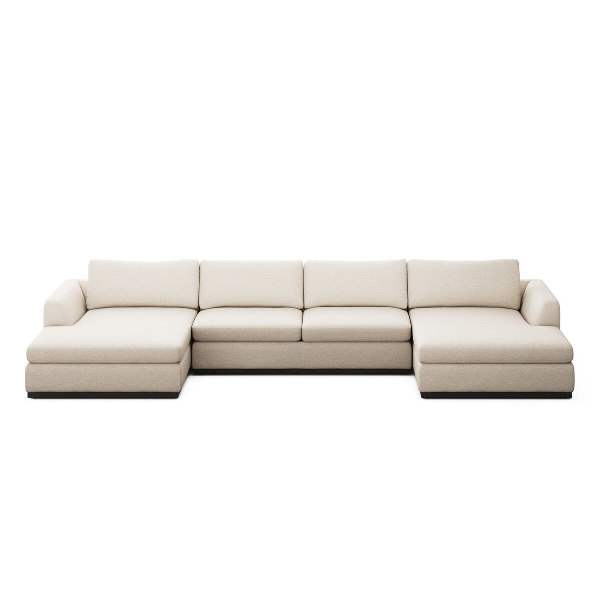 Colt 3-Piece U Sectional - Crypton Nomad Snow