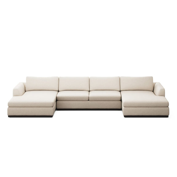 Colt 3-Piece U Sectional - Crypton Nomad Snow