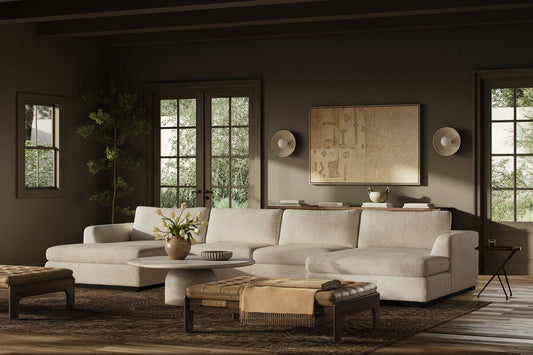 Colt 3-Piece U Sectional - Crypton Nomad Snow