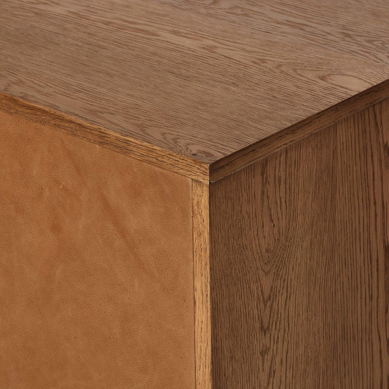 Posada L-Shaped Desk - Amber Oak Veneer