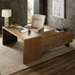 Posada L-Shaped Desk - Amber Oak Veneer